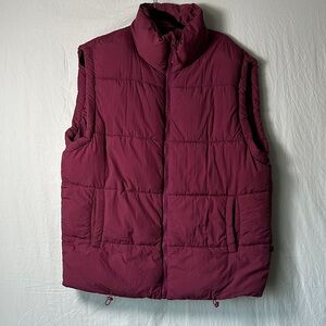 Cotton On Body Burgundy Puffer Vest